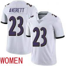 Women Baltimore Ravens #23 Anthony Averett White Nike Limited Player NFL Jersey->women nfl jersey->Women Jersey